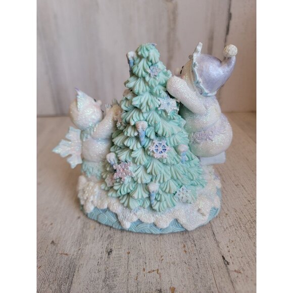 San Francisco music box AS IS snowman fairy tree Xmas figure - Picture 7 of 11